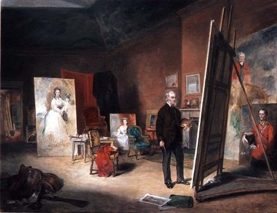 Retrato de Sir Francis Grant en un caballete de John Ballantyne
