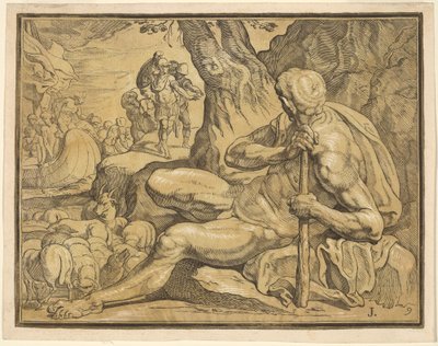 Ulises y Polifemo de John Baptist Jackson, after Francesco Primaticcio