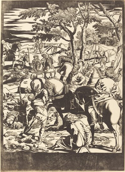 La Crucifixión (placa derecha) de John Baptist Jackson after Jacopo Tintoretto