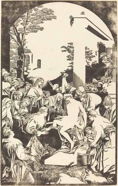 La Resurrección de Lázaro de John Baptist Jackson after Leandro Bassano