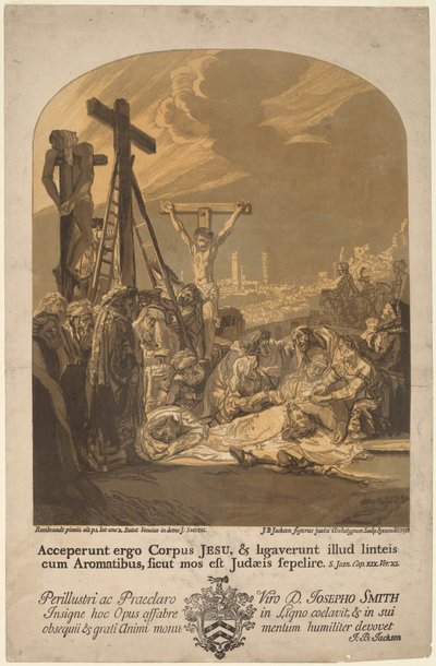 Descenso de la cruz de John Baptist Jackson, after Rembrandt van Rijn