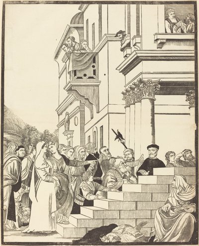 Presentación de la Virgen en el Templo (plato central) de John Baptist Jackson after Titian