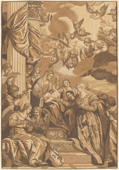 Matrimonio místico de Santa Catalina de John Baptist Jackson, after Veronese