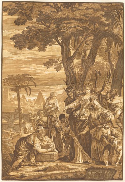 El hallazgo de Moisés de John Baptist Jackson after Veronese