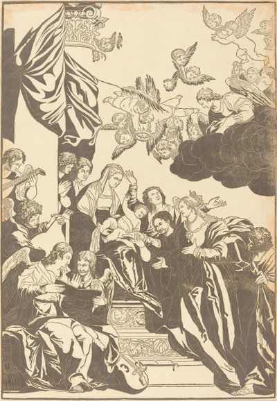 El matrimonio místico de Santa Catalina de John Baptist Jackson after Veronese