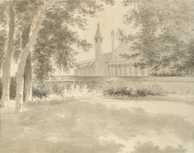 Capilla y biblioteca de Balliol desde el Grove, 2 de agosto de 1783 de John Baptist Malchair