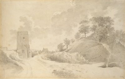 Castillo de Oxford y el Montículo del Castillo, 27 de mayo de 1784 de John Baptist Malchair