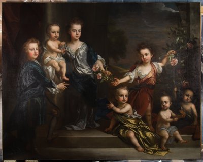Retrato de siete de los hijos de Carlos Seymour, sexto duque de Somerset. de John Baptiste Closterman