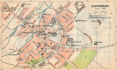 Canterbury, siglo XX de John Bartholomew