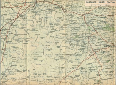 Dartmoor - Sección Norte, c. siglo XX de John Bartholomew