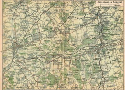 Guildford y Dorking, siglo XX de John Bartholomew