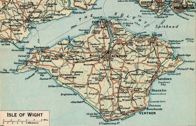 Isla de Wight, siglo XX de John Bartholomew
