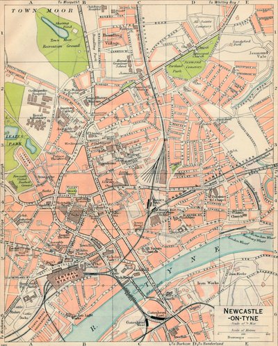 Newcastle-on-Tyne, siglo XX de John Bartholomew