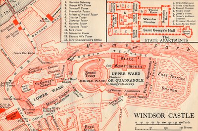 Castillo de Windsor, siglo XX de John Bartholomew