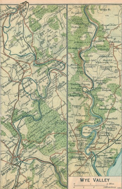 Valle de Wye, siglo XX de John Bartholomew