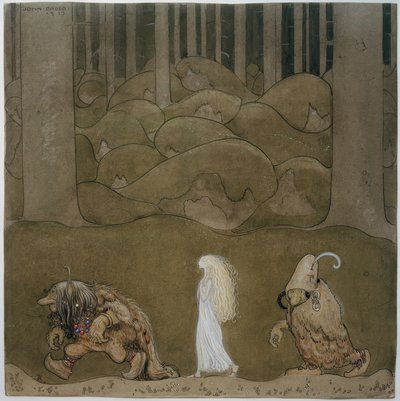Princesa y trolls de John Bauer