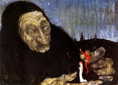 La hechicera y los hijos del rey, 1909 de John Bauer