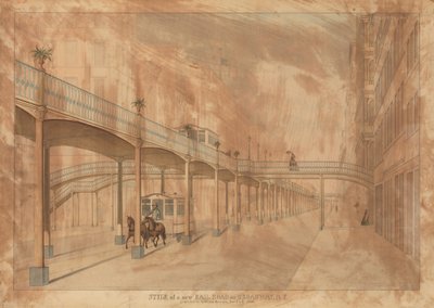 Ferrocarril elevado, Broadway, Nueva York de John Beigel