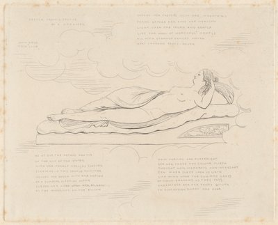 Boceto de la estatua de un soñador de John Bell
