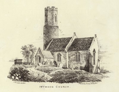 Iglesia de Todos los Santos en el pueblo de Intwood de John Berney Ladbrooke