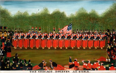 Los Zouaves de Chicago en Utica, c.1860 de John Bernt Graff