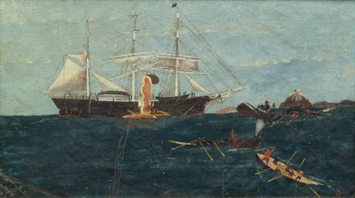 Bark Bounding Billow, c.1892 (óleo sobre lienzo) de John Bertoncini