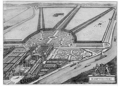 Palacio de Hampton Court, c.1714-16 de John Bowles