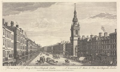 Iglesia de St. Mary le Bow en Cheapside Londres de John Bowles