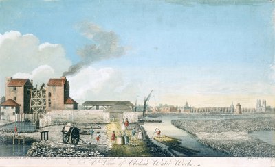 Una vista de Chelsea Water Works, 1750 de John Boydell