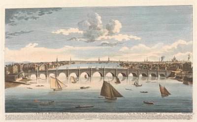 Vista del puente de Westminster de John Boydell