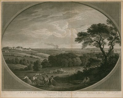 Vista norte de las ciudades de Londres y Westminster con parte de Highgate de John Boydell