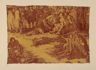 Fragmento titulado "Tratado de William Penn con los indios" de John Boydell