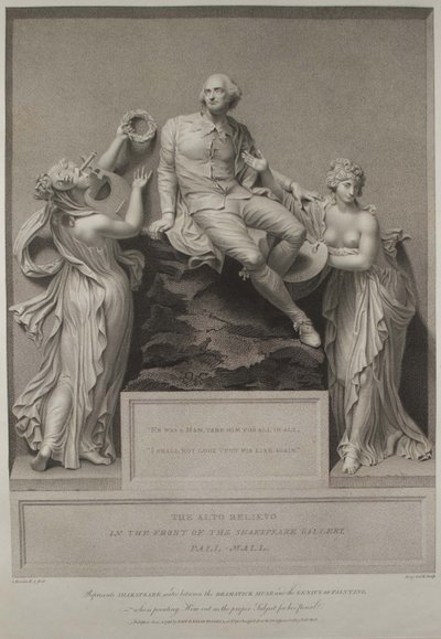 Shakespeare con la Musa de la Literatura y el Genio de la Pintura, 1803 de John Boydell