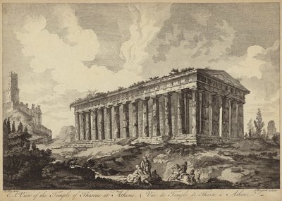 Vista del Templo de Teseo, Atenas, Grecia de John Boydell