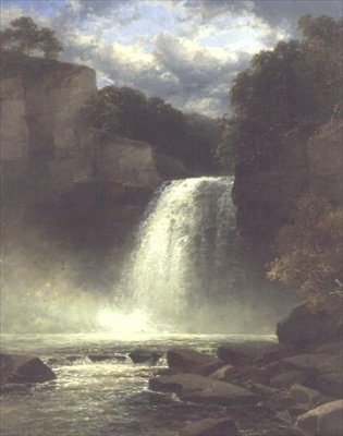 Escena de una cascada de John Brandon Smith