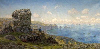 Perspectivas Doradas, Pozo de Santa Catalina, Lands End, Cornwall, 1881 de John Brett