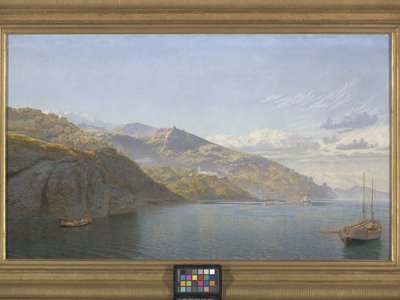 Massa, Bahía de Nápoles (óleo sobre lienzo) de John Brett