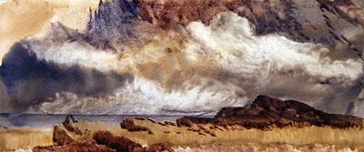 Niebla elevándose en las tierras altas de John Brett