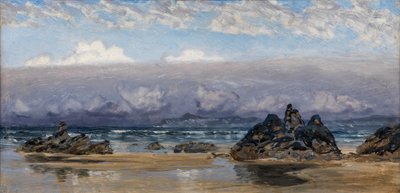 Newquay, Cornualles (Óleo sobre lienzo) de John Brett