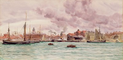 Puerto de Portsmouth, 1884 de John Brett