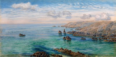 Boceto en la costa sur de Guernsey de John Brett