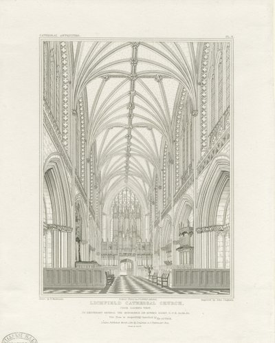 Interior de la Catedral de Lichfield - Coro de John Britton