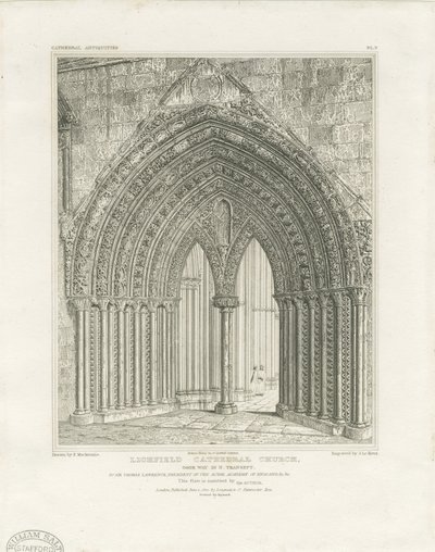 Catedral de Lichfield - Puerta del Transepto Norte de John Britton