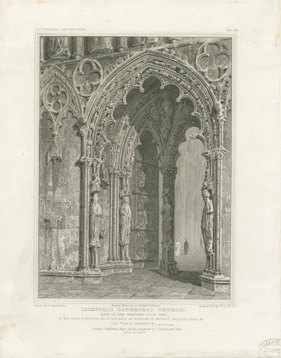 Catedral de Lichfield - Puerta Oeste de John Britton