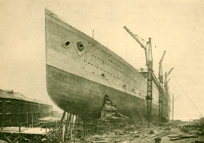 El Aquitania en los astilleros, c. 1930 de John Brown and Company