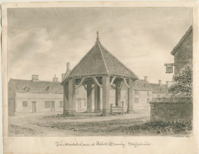 Abbots Bromley - Casa del Mercado y Stocks de John Buckler