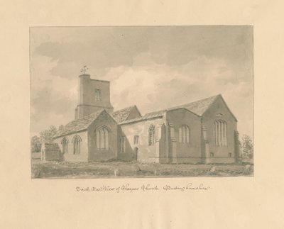 Buckinghamshire - Iglesia de Chenies: dibujo en sepia, 1824 de John Buckler