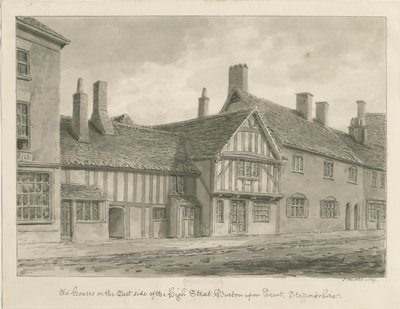 Burton-upon-Trent - Casas Antiguas en High Street de John Buckler
