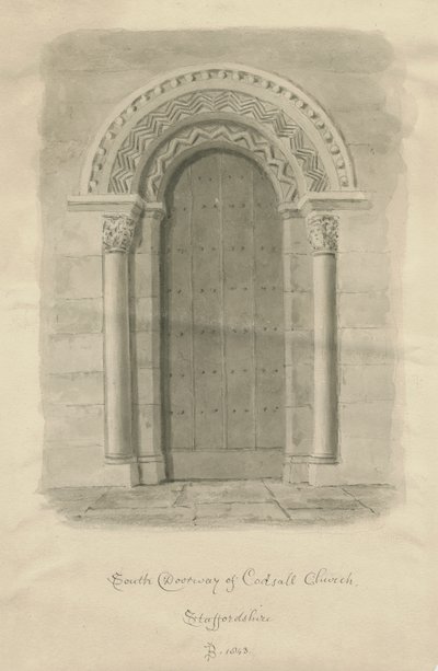 Iglesia de Codsall - Puerta Sur de John Buckler