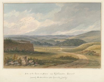 Cornualles - Kilkhampton - Sitio de la Casa en Stowe, 1827 de John Buckler